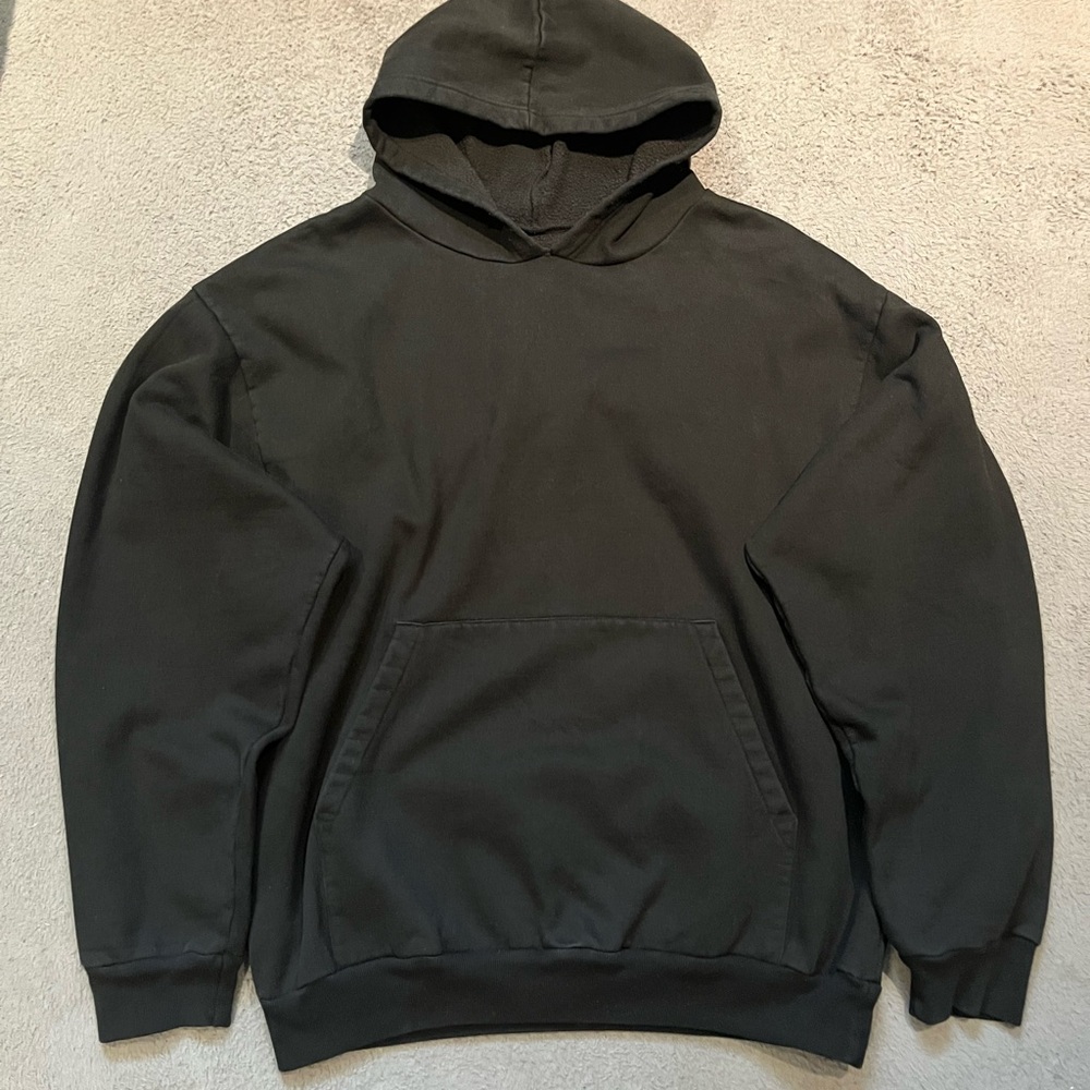 Blank Cropped Black Hoodie